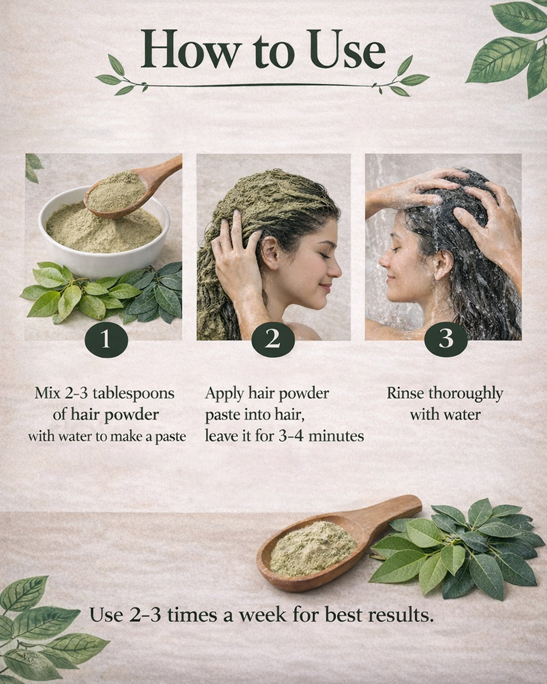 Herbs Harvest Henna & Indigo Powder Combo (200g Each) – 100% Natural Hair Color Kit