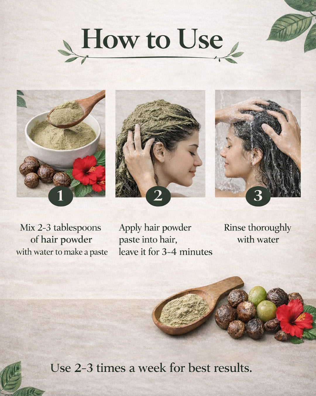 Herbs Harvest 5-in-1 Herbal Hair Powder Combo (150g Each) – Amla, Reetha, Shikakai, Bhringraj & Hibiscus