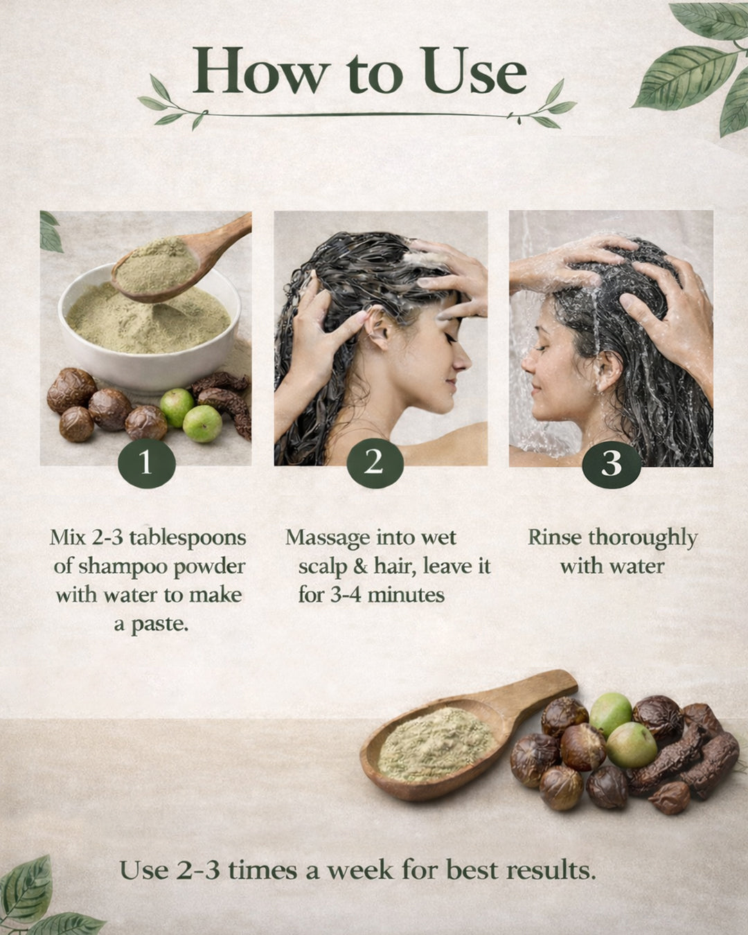 Herbs Harvest Herbal Shampoo Powder 400g – Amla, Reetha, Shikakai, Bhringraj & Hibiscus | 100% Natural Hair Cleanser