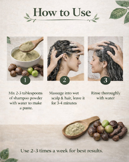 Herbs Harvest Herbal Shampoo Powder 400g – Amla, Reetha, Shikakai, Bhringraj & Hibiscus | 100% Natural Hair Cleanser